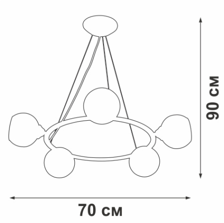 V4480-1/5S Люстра V4480-1/5S, 5хЕ27 макс. 60Вт