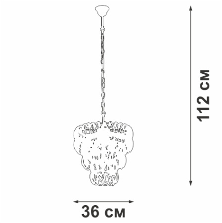 V5316-8/7 Люстра, 7хЕ14 макс. 40Вт