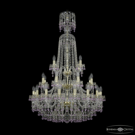 Светильник 1410/16+8+4/300/XL-130/3d золото V7010 розовый виноград, 28х40 w, 87х130 см