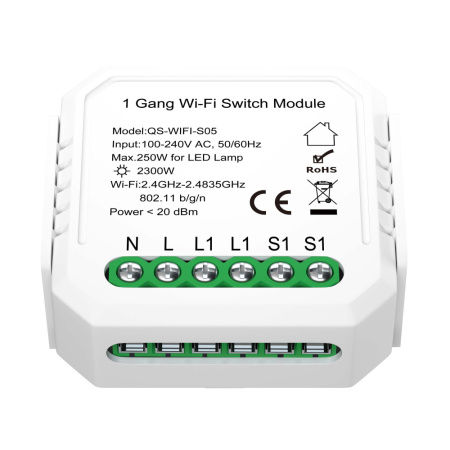 ST LUCE ST9000.500.01С WIFI реле 1 канал, 10A Белый