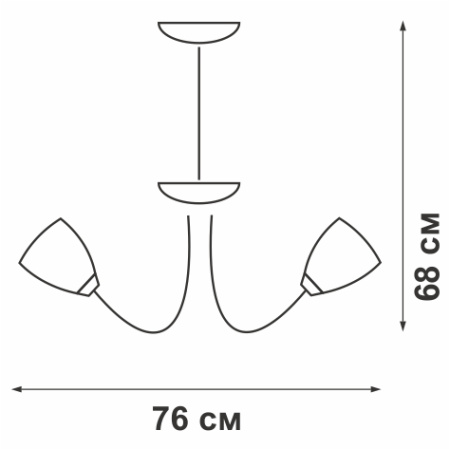 Люстра V4000-0/8+4PL, LED 12х5Вт 6500 К