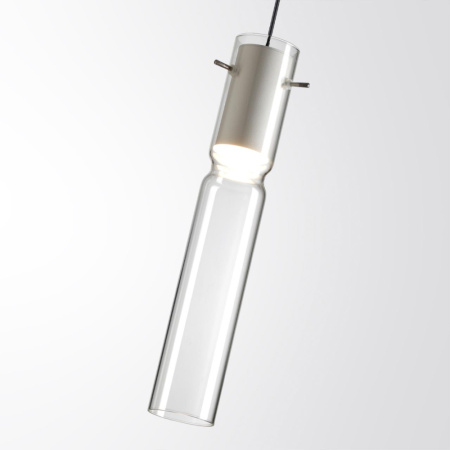 5058/5LB PENDANT ODL24 323 белый/прозрачный/металл/стекло Подвес LED 5W 3000K SCROW
