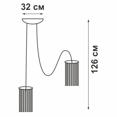 Люстра V4330-1/4PL, 4хЕ14 макс. 60Вт