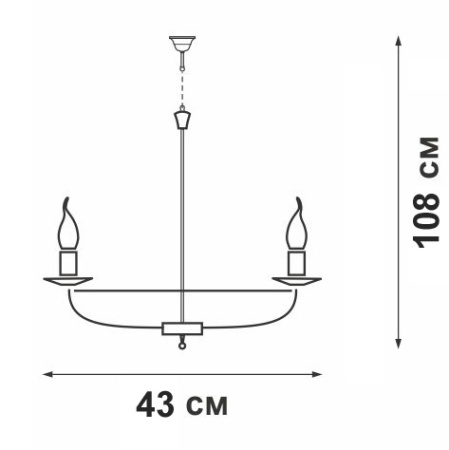 Люстра V1166/5, 5xE14 макс. 60Вт