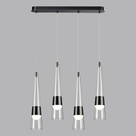 5044/42L L-VISION ODL24 301 глянц.темн.хром/прозрачный/металл/стекло Люстра LED 42W 3000K 4167Лм LUM