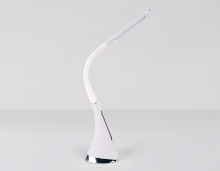 DE508 Светодиодная настольная лампа с дисплеем DE508 WH белый LED 3000-6400K 6W+LCD 2W