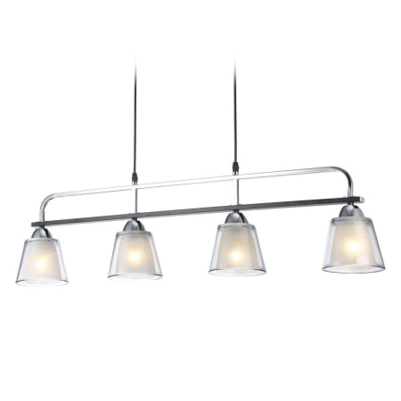 TR303244 Светильник подвесной TR303244/4 BK/CH/SM/FR черный/хром/дымчатый/белый матовый E27*4 max 60