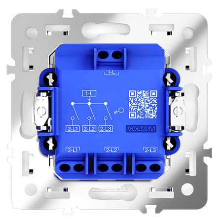 VLS030103 Выключатель встраиваемый VOLTUM S70 трехклавишный 10А, (кашемир)