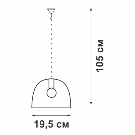 Люстра V4251-1/1S, 1хЕ27 макс. 60Вт