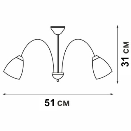 V1275-0/3PL Люстра V1275-0/3PL, 3хЕ14 макс. 60Вт
