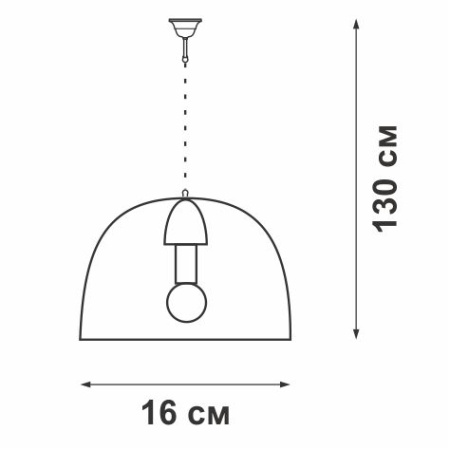 Люстра V4034/1S, 1xE27 макс. 60Вт