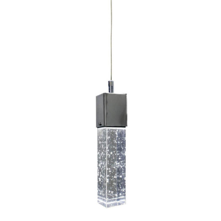 6110-1A,LED Подвесной светильник  АКВА хром w-10*10 H-100 PowerLed 1*5W (4000K)