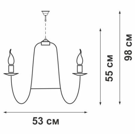 V1333/6 Люстра V1333/6, 6хЕ14 макс. 60Вт
