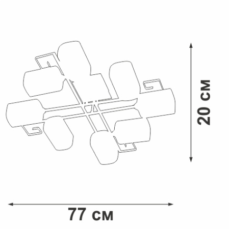Люстра V4882-7/8PL, 8хЕ27 макс. 40Вт