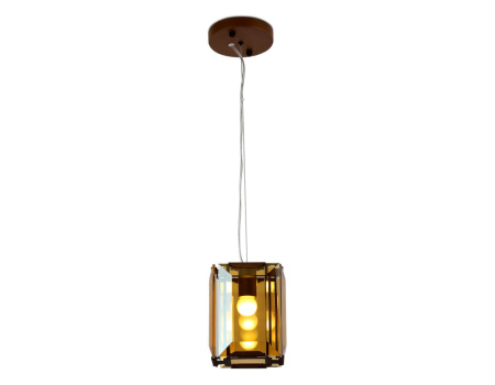 TR5109 Подвесной светильник TR5109 CF/TI кофе/янтарь E27/1 max 40W 150*150*1200