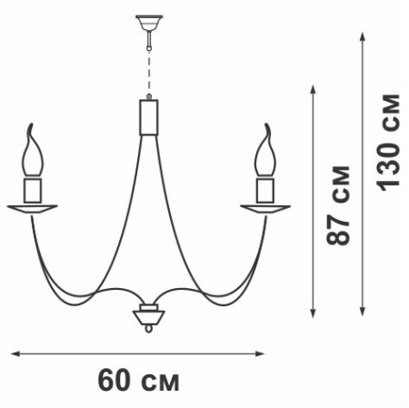 V1155/8 Люстра V1155/8, 8хЕ14 макс. 60Вт