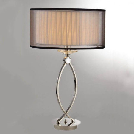 1601/T без абажуров , Настольная лампа, Nickel Clear crystal D36*H57 cm E14 1*60W