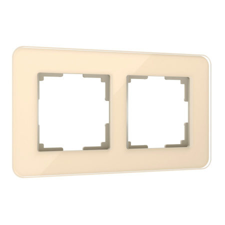 W0022443 Рамка на 2 поста Elite (айвори, стекло)