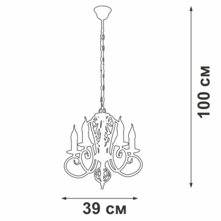 V3346/5 Люстра V3346/5, 5хЕ14макс. 60Вт