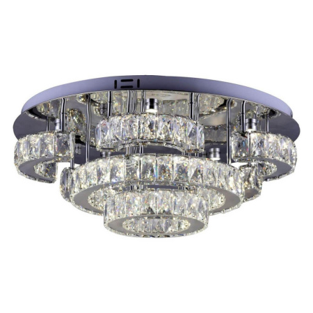 08611(3000-6000K) Люстра СТЕЛЛА-КРИСТАЛЛ хром h26 d60 Led 68W (3000-6000K) с пультом ДУ