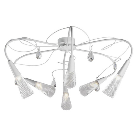 711060 (SX1105/6)  Люстра AEREO 6х25W G9 WHITE (в комплекте), шт