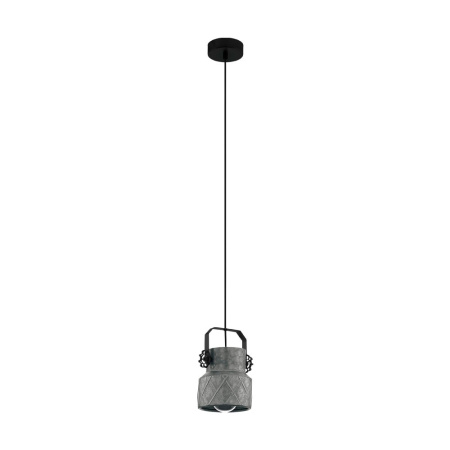39854 Подвес HIlCOTT, 1х40W (E27), Ø145, H1100, сталь, черный/сталь, оцинкованный
