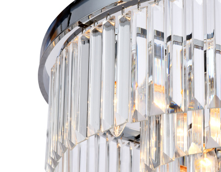 TR5096 Подвесная люстра с хрусталем TR5096/8 CH/CL хром/прозрачный E14/8 max 40W D600*760