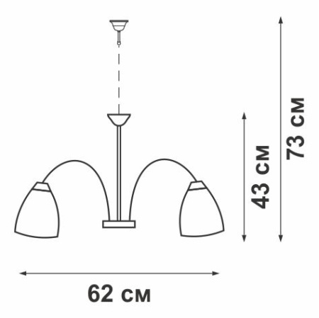 V3374/5 Люстра V3374/5, 5хЕ14 макс. 40Вт, плафон ПП
