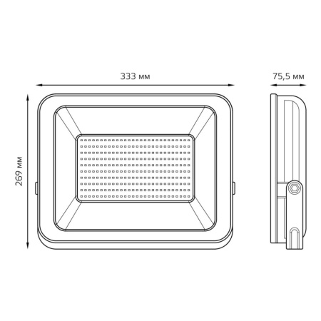 Прожектор светодиодный Gauss LED 200W IP65 6500К черный 1/6