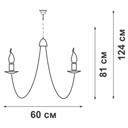 V1477/6 Люстра V1477/6, 6хЕ14 макс. 60Вт
