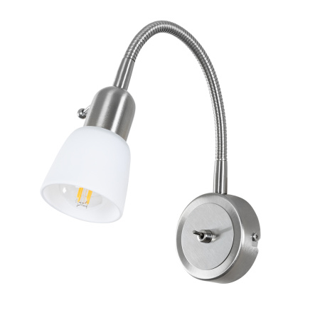 A7009AP-1SS СВЕТИЛЬНИК НАСТЕННЫЙ  Матовое серебро / H25xW9xL7 / 1x40W,1xE14