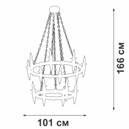 V1870-1/8+6 Люстра