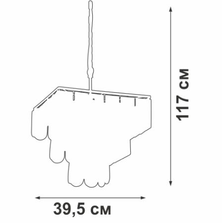 Люстра V5274-8/8+1, 9хЕ14 макс. 60Вт