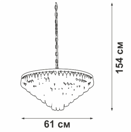 Люстра V5290-1/6+3+1, 10хЕ14 макс. 40Вт