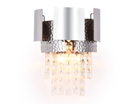 TR5250 Настенный светильник с хрусталем TR5250/2 SL/CL серебро/прозрачный E14/2 max 40W 270*240*150
