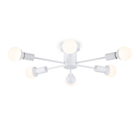 TR80401 Потолочный светильник в стиле лофт TR80401/6 WH белый E27/6 max 60W D780*150