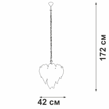 Люстра V5843-7/7, 4хЕ14 макс. 40Вт