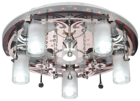 186-207-06 Люстра потолочная Хром, Алюминиевый, Белый/Белый E27 5*60W