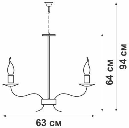 V1738/8 Люстра V1738/8, 8хЕ14 макс. 60Вт