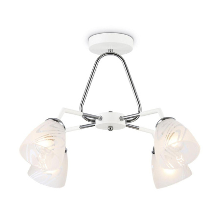 TR303291 Светильник подвесной TR303291/4 WH/CH/FR белый/хром/белый матовый E27*4 max 60W D590*380