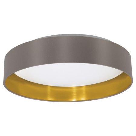 Светодиодный светильник потолочный MASERLO, 18W (LED), Ø405, белый/текстиль, капучино, золотой