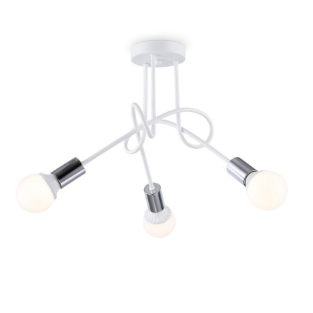 TR80414 Потолочный светильник в стиле лофт TR80414/3 WH/CH белый/хром E27/3 max 60W D670*370