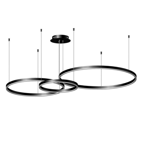 08223,19P Подвесной светильник Тор черный w133.5*95(d80+60+40) h110 Led 110w (4000k)