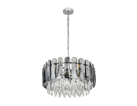 TR5069 Подвесная люстра TR5069/6 CH/SM/CL хром/дымчатый/прозрачный E14/6 max 40W D500*950