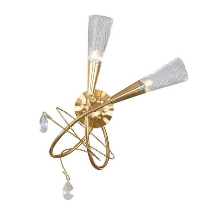 711633*** (SB1105/2R)  Бра AEREO 2х25W G9 gold foil (в комплекте), шт