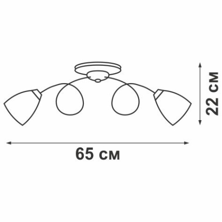 V1468/2PL Люстра V1468/2PL, 2хЕ14 макс. 60Вт