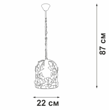 V1770-0/1S Люстра V1770-0/1S, 1хЕ27 макс. 60Вт