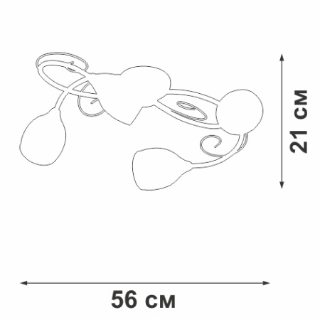 V3269/4PL Люстра V3269/4PL, 4xE14 макс. 60Вт