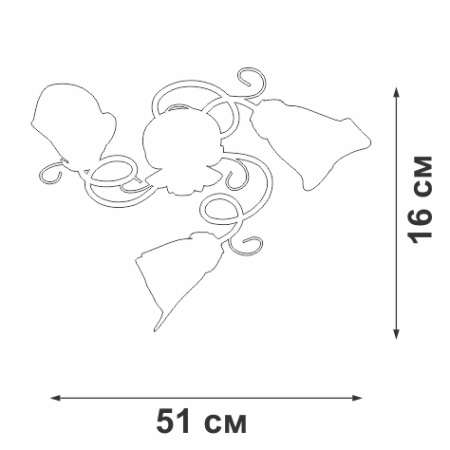 V1646-3/3PL V1646-3/3PL, 3хE14 макс. 60Вт