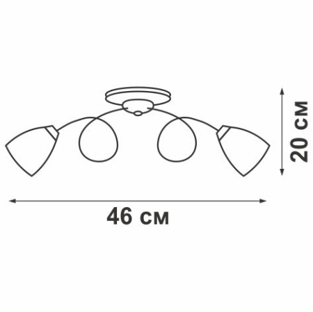 V3189/5PL Люстра V3189/5PL, 5хЕ14 макс. 40Вт, плафон ПП